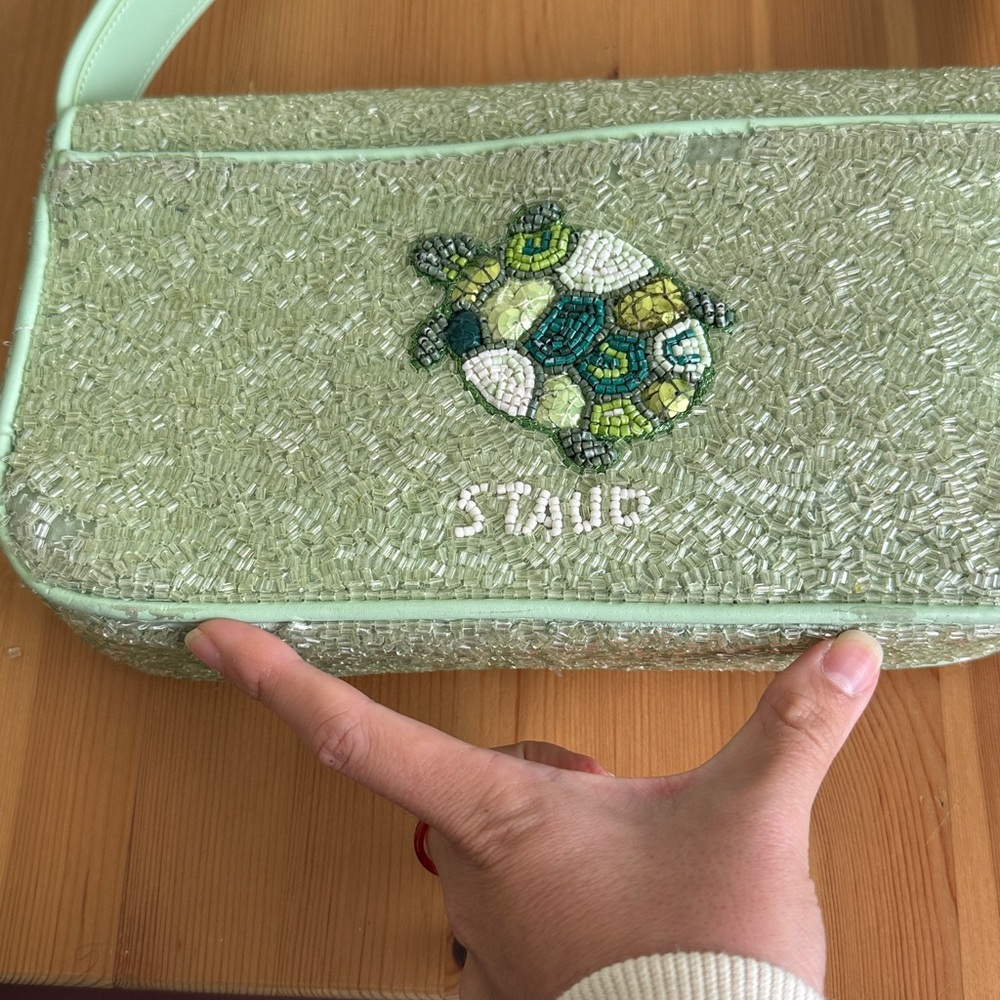 STAUD Tommy Beaded Bag, Baby Turtle - Picture 14 of 16